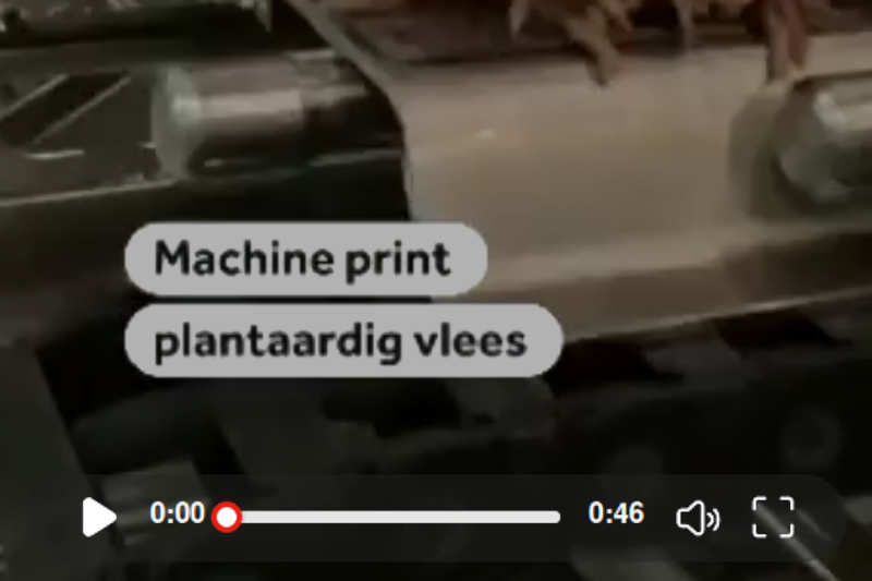 Vleesprinter: Machine print plantaardig vlees